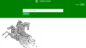 openclipart圖庫：Horse with Sinhala Letters縮圖