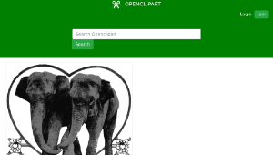 openclipart圖庫：Lover Elephants-資源代表圖