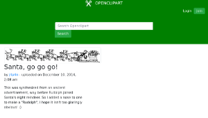 openclipart圖庫：Santa, go go go!-資源代表圖