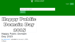 openclipart圖庫：Happy Public Domain Day 2015-資源代表圖