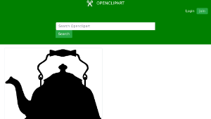 openclipart圖庫：Teapot Silhouette縮圖