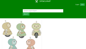 openclipart圖庫：Eight little robots-資源代表圖