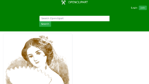 openclipart圖庫：Vintage Lady Portrait-資源代表圖