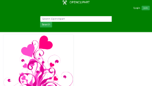 openclipart圖庫：Heart Flourish