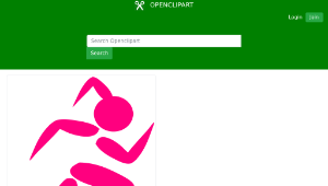 openclipart圖庫：girl running縮圖