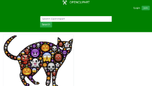 openclipart圖庫：Colorful Halloween Cat-資源代表圖