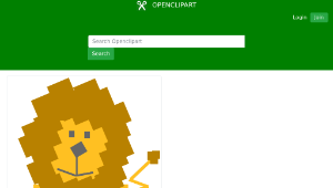 openclipart圖庫：Square animal cartoon lion-資源代表圖
