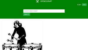 openclipart圖庫：Woman playing kettledrums縮圖