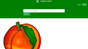 openclipart圖庫：peach - coloured縮圖