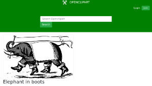 openclipart圖庫：Elephant in boots-資源代表圖