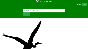 openclipart圖庫：Heron Silhouette縮圖