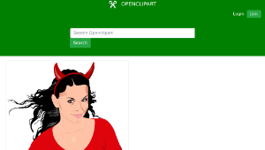 openclipart圖庫：Devil Girl (Rones ver.)縮圖