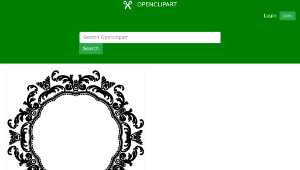 openclipart圖庫：Vintage Flower Frame 2縮圖