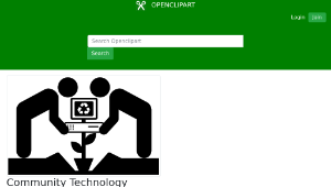 openclipart圖庫：Community Technology Center-資源代表圖
