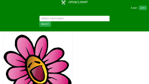 openclipart圖庫：Raseone Happy Flower縮圖