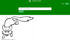 openclipart圖庫：Climbing Fox-資源代表圖