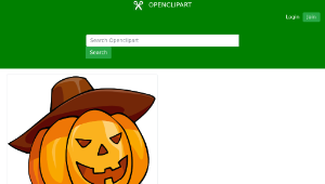 openclipart圖庫：Pumpkin in a hat-資源代表圖