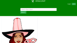 openclipart圖庫：October Ribbon Witch縮圖