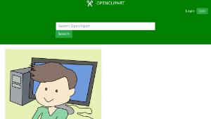 openclipart圖庫：Computer Boy Cartoon縮圖