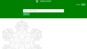openclipart圖庫：Snowflake 6-資源代表圖