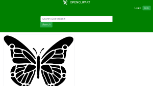 openclipart圖庫：Segmented Butterfly Silhouette縮圖