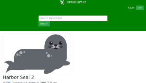 openclipart圖庫：Harbor Seal 2-資源代表圖