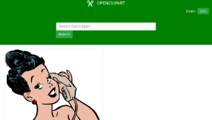 openclipart圖庫：Woman phoning縮圖