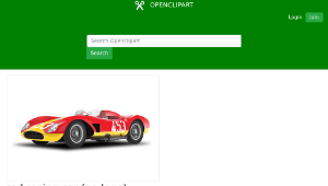 openclipart圖庫：red racing car (no logo)-資源代表圖