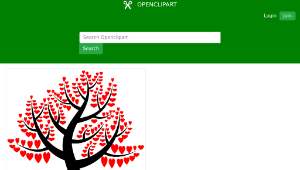 openclipart圖庫：Simple Hearts Tree縮圖