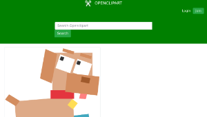 openclipart圖庫：Square animal cartoon dog縮圖