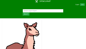 openclipart圖庫：llama - coloured-資源代表圖