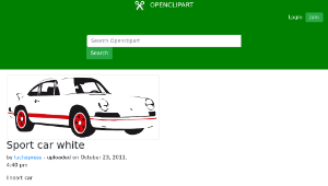 openclipart圖庫：Sport car white-資源代表圖