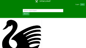 openclipart圖庫：Swan Silhouette 3-資源代表圖