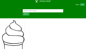 openclipart圖庫：Letter I for ice cream縮圖