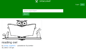 openclipart圖庫：reading owl-資源代表圖