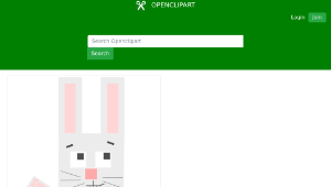 openclipart圖庫：Square animal cartoon rabbit-資源代表圖