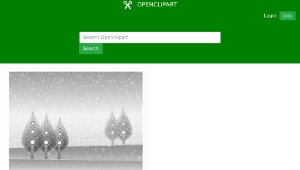 openclipart圖庫：Minimal Winter Landscape-資源代表圖