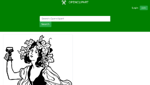openclipart圖庫：wine maiden縮圖
