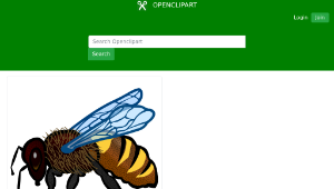 openclipart圖庫：Bee (colour)縮圖