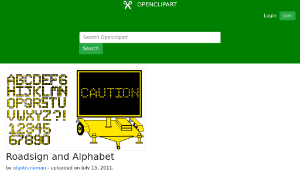 openclipart圖庫：Roadsign and Alphabet-資源代表圖