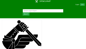 openclipart圖庫：Armoured arm & sword-資源代表圖