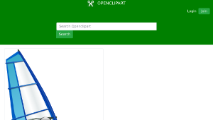openclipart圖庫：Tux Sailing縮圖