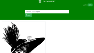 openclipart圖庫：Sad Lady Hat縮圖