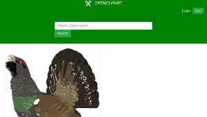 openclipart圖庫：Grand tetra (Coq de bruyere) - Grouse縮圖
