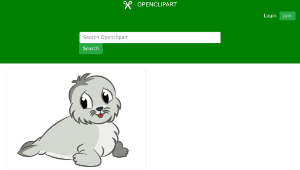 openclipart圖庫：Baby seal drawing-資源代表圖