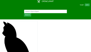 openclipart圖庫：Kitten Silhouette縮圖