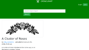 openclipart圖庫：A Cluster of Roses-資源代表圖