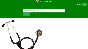 openclipart圖庫：Simple Stethoscope縮圖