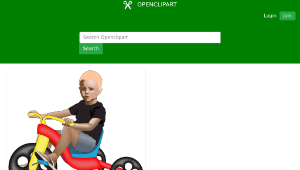 openclipart圖庫：boy on tricycle-資源代表圖