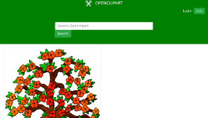 openclipart圖庫：Red Blossoms on a Tree-資源代表圖